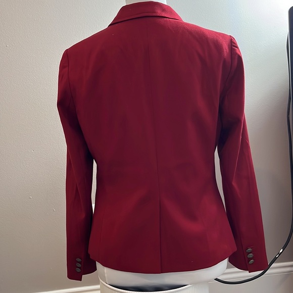 Banana Republic double button front blazer lined inside classic red 8P - Picture 6 of 15